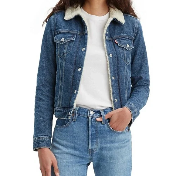 Levi's Lightweight Blue and White  Jacket - Picture 8 of 8